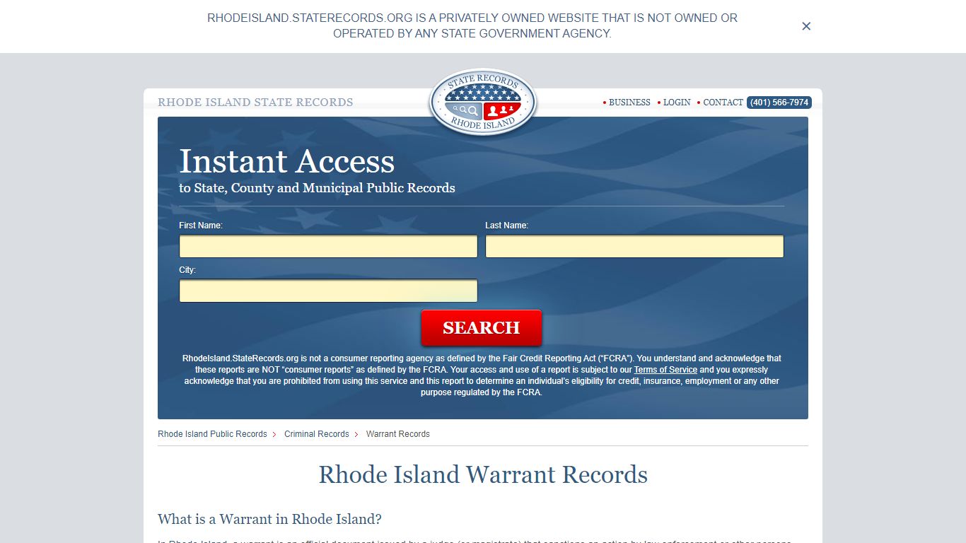 Rhode Island Warrant Search | StateRecords.org